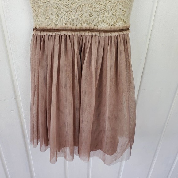 Weston Wear Anthropologie Sz Small Lace Sleeveless Dulcie Tulle Mini Dress - Picture 3 of 12